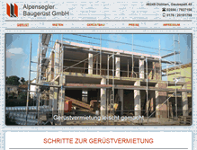 Tablet Screenshot of geruest-mieten.net